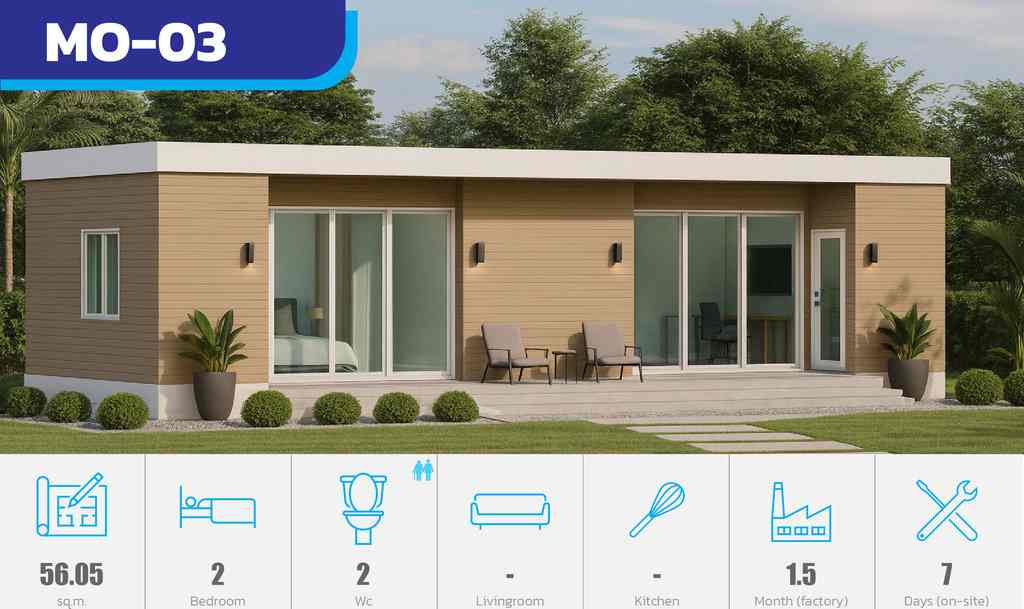 MO-03 บ้านน็อคดาวน์สไตล์โมเดิร์น